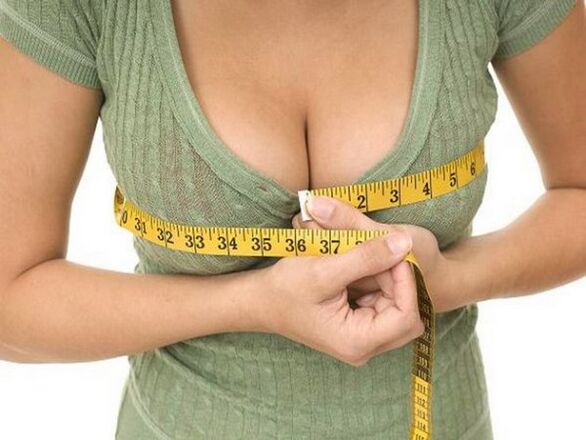 измерване на гърдите след уголемяване