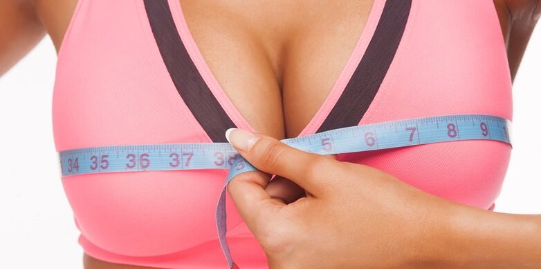 измерване размера на гърдите след уголемяване